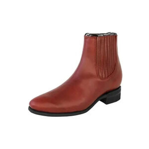 Carrillo Burgundy Leather‎ Western Cowboy Chelsea Boot Size 5